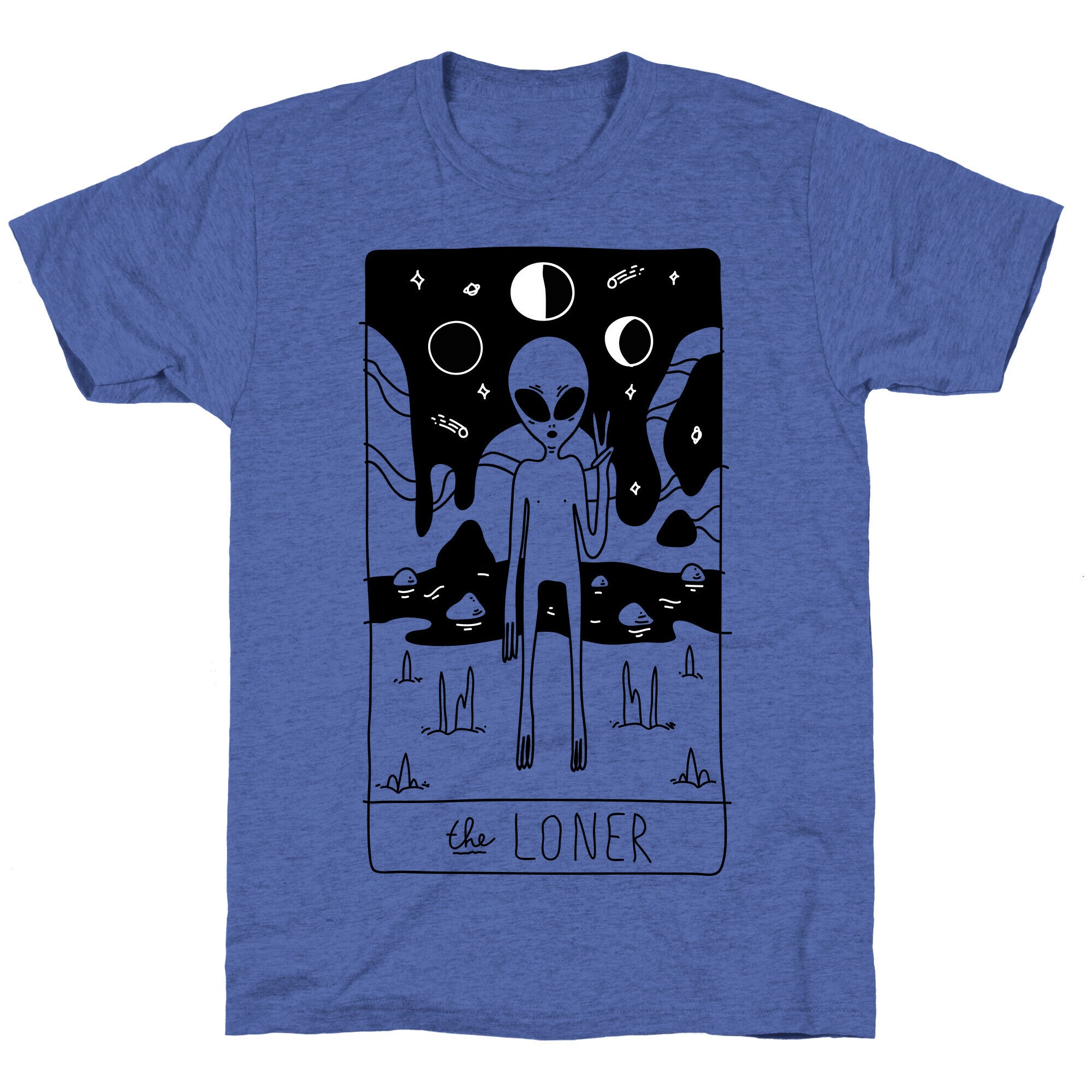 The Loner Tarot Card Unisex Triblend Tee